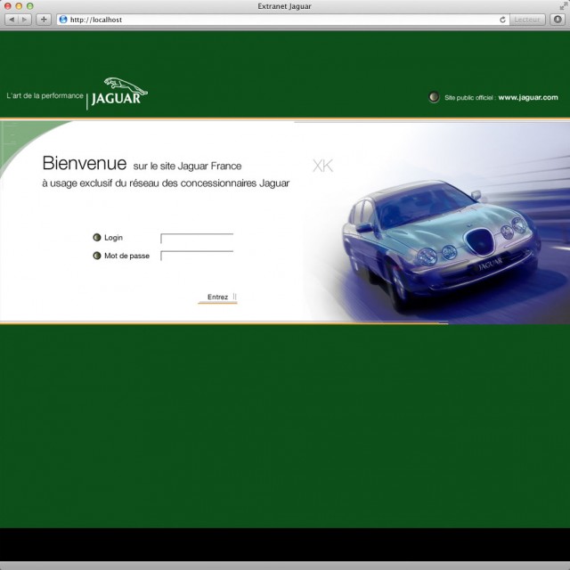 Extranet concessionnaires Jaguar France